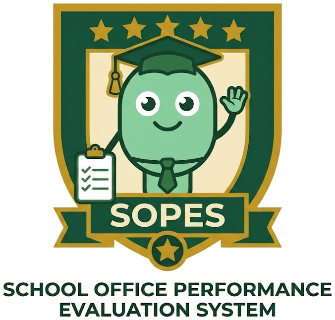SOPES logo, School Office Performance Evaluation System